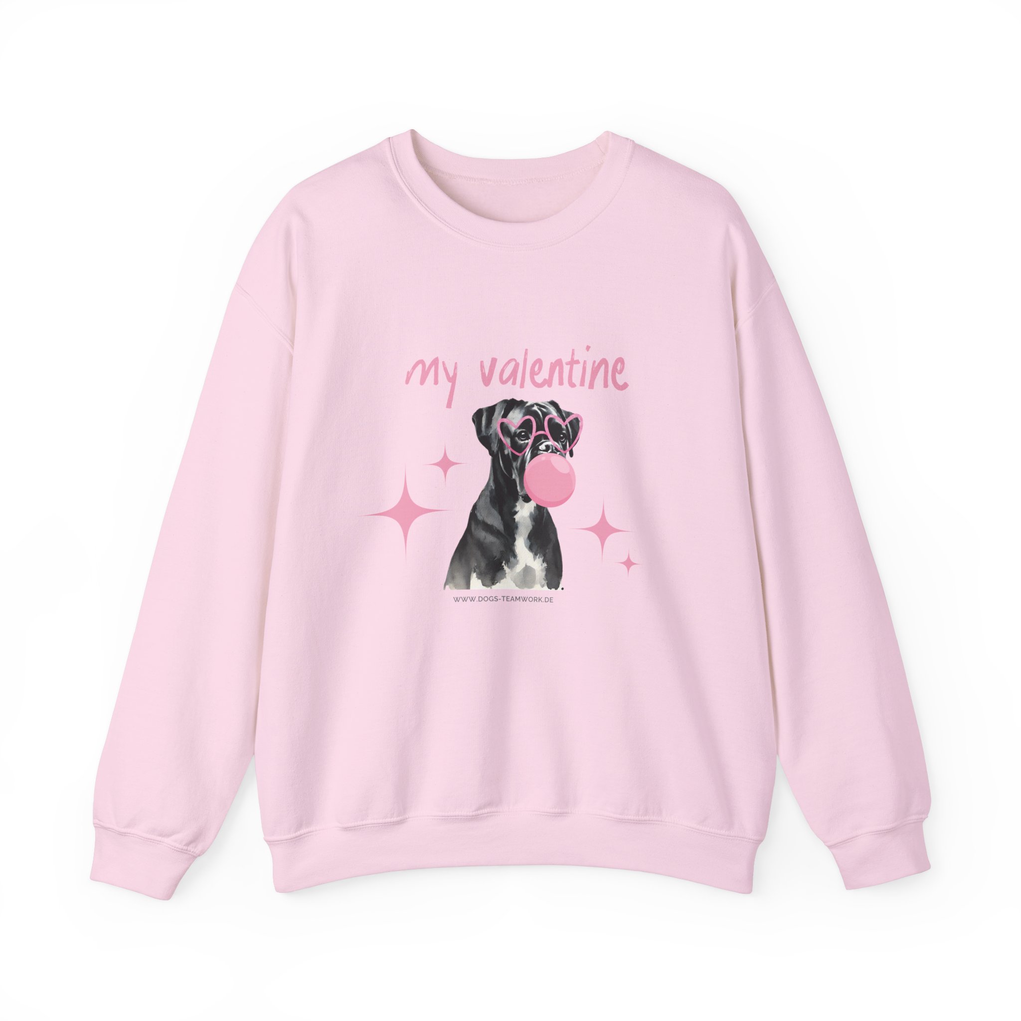 Unisex Sweatshirt - my boxer is my valentine - black